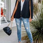 Margovil Open Front Split Sleeves Cape Jacket