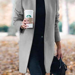Margovil Ellen Stand Collar Open Front Pockets Coat