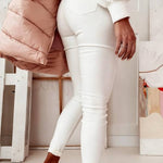 Rebel ecru waxed trousers