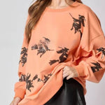 Halloween Witch Sequined Sweater Loose Casual Top