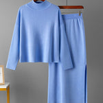 Nadorine Women's Casual Loose Fashion Long Skirt Two-piece Set