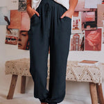 Solid color cotton comfortable casual trousers