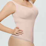 Nadorine Bodysuit Tummy Control Shapewear Seamless Carved Thong Body Shaper Tank Top