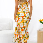 Margovil One Shoulder High Waist Mermaid Floral Cami Dress