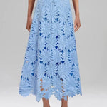 Elegant Lace Midi Skirt