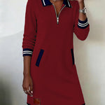 Sabine – Zip-Collar Polo Dress