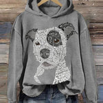 Women's Pit Bull Terrier Print Long Sleeve Sweatshirt
