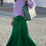 Purple tassel design loose sweater