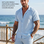 KZZ Men's Textured Two-Piece Set