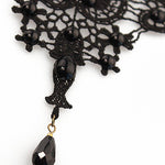 Vintage Halloween Beaded Lace Choker