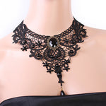 Vintage Halloween Beaded Lace Choker