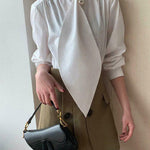 White Inspired Designer Oversize Tops Shirt Blouse