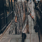 Women 3/4 Sleeve Sequined Kimono Cardigan