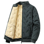 KZZ Men's Warm Fleece Lined Jacket with Zipper Closure ,Casual Sports Coat