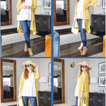 Nadorine Women Lace Crochet Coverups Open Front Cardigan Sheer Cover Up 3/4 Sleeve Kimono (US Only)