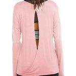 Long Sleeve Open Back Workout Tops from Nadorine (Us Only)