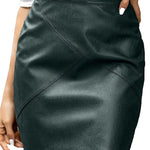 High Waisted Leather Pencil Skirt (Us Only) - Nadorine