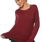 Long Sleeve Open Back Workout Tops from Nadorine (Us Only)