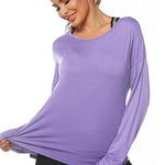 Long Sleeve Open Back Workout Tops from Nadorine (Us Only)