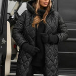 Hortensia | Elegant Quilted Down Jacket with Hood