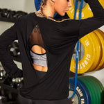 Long Sleeve Open Back Workout Tops from Nadorine (Us Only)