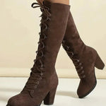 Elda | Brown Knee Boots