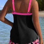 Chloe | V-Neck Printed Tankini