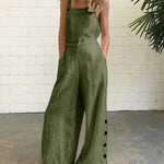 Wide Leg Bib Pants Rompers