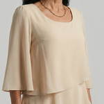 Della | Layered Flare Sleeve Knee Length Dress