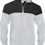 KZZ Men's Fall/Winter Patchwork Design Casual Stand-Up Collar Zipper Hoodie Sweatshirt