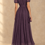 Elia | Gathered Waist Keyhole Maxi Dress