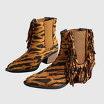 Diana | Fringe Suede Ankle Boots