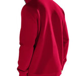 KZZ Men's Solid Half Zip Up Sweatshirt Loose Casual Long Sleeve