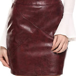 High Waisted Leather Pencil Skirt (Us Only) - Nadorine