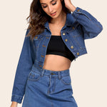 Nadorine Cropped Denim Jean Jacket