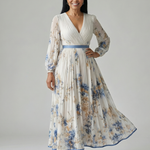 Rielle | Pleated Wrap Midi Dress