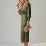 Lune | Natural Wrap Midi Dress