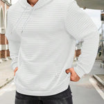 KZZ Men's Casual Plaid Drawstring Hoodie