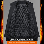 KZZ Men's Solid Color Zip Up Thermal Lined Fleece Jacket