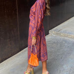 Caroline | Long V-Neck A-Line Maxi Dress