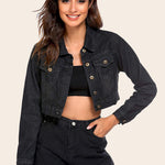 Nadorine Cropped Denim Jean Jacket