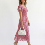 Odette | Off Shoulder Floral Smocked Midi Dress