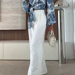 High Rise Pocketed Wide Leg Pants