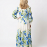 Harper | Long Sleeve Floral Button Front Maxi Dress