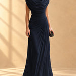 Naira | Draped cowl-neck maxi dress