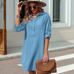 Nadorine Women's Cotton Shirt Dress