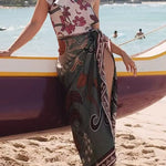 Cover-up Printed Wrap Midi Skirt