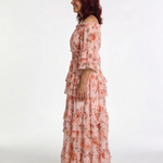 Rosalie | Off Shoulder Floral Ruffle Tiered Maxi Dress