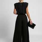 Bianca Moretti | Elegant Pleated Jumpsuit For Women