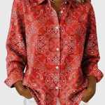 Katarina™ | Paisley Print Button-Up Blouse
